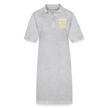 BODYGUARD PAPA: GEBURTSTAG, WEIHNACHTEN, VATERTAG - Stanley/Stella Frauen Bio-Polokleid PAIGER - Grau meliert - Vorne
