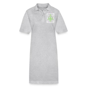 Symbole de paix, signe de paix, avion de chasse No-War - Robe polo bio PAIGER Stanley/Stella Femme - gris chiné - Devant