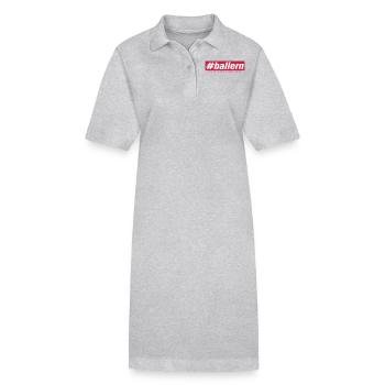 #b allern - Stanley/Stella Frauen Bio-Polokleid PAIGER - Grau meliert - Vorne