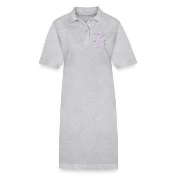 Taches de couleur violette - Robe polo bio PAIGER Stanley/Stella Femme - gris chiné - Devant