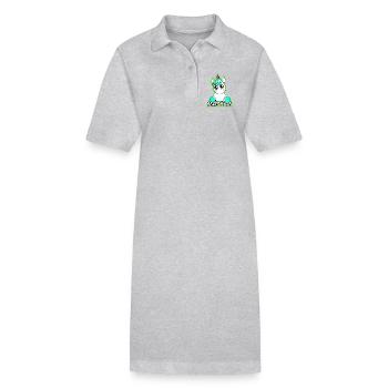 Beast mode - Stanley/Stella Frauen Bio-Polokleid PAIGER - Grau meliert - Vorne