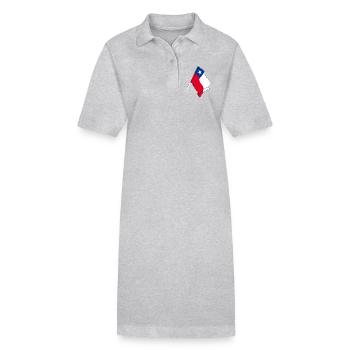 drapeau Chili - Robe polo bio PAIGER Stanley/Stella Femme - gris chiné - Devant