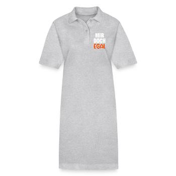 Ist Mir Egal Statement Haltung Relax - Stanley/Stella Frauen Bio-Polokleid PAIGER - Grau meliert - Vorne