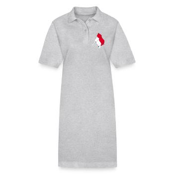 Flagge Indonesien - Stanley/Stella Frauen Bio-Polokleid PAIGER - Grau meliert - Vorne