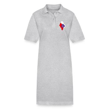 Flagge Thüringen - Stanley/Stella Frauen Bio-Polokleid PAIGER - Grau meliert - Vorne