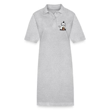 Mouton bière - Robe polo bio PAIGER Stanley/Stella Femme - gris chiné - Devant