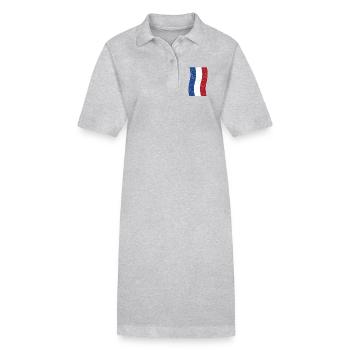 drapeau néerlandais vintage - Robe polo bio PAIGER Stanley/Stella Femme - gris chiné - Devant