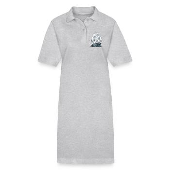 Yeti Abscheulicher Schneemann - Stanley/Stella Frauen Bio-Polokleid PAIGER - Grau meliert - Vorne