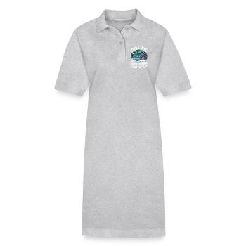 Détendez-vous - les aurores boréales sont allumées ! - Robe polo bio PAIGER Stanley/Stella Femme - gris chiné - Devant