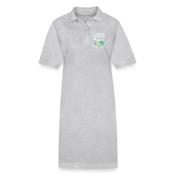 Changement climatique Environnement Protection de l’environnement - Robe polo bio PAIGER Stanley/Stella Femme - gris chiné - Devant