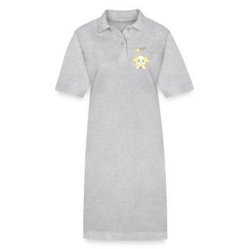KawaiiDOGGOS – Twinkle "Sternschnuppe"-Druck - Stanley/Stella Frauen Bio-Polokleid PAIGER - Grau meliert - Vorne