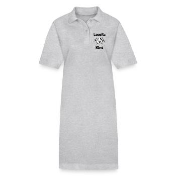 LAUSITZ KIND, GLÜCK AUF! AUF KOHLE GEBOREN  - Stanley/Stella Frauen Bio-Polokleid PAIGER - Grau meliert - Vorne