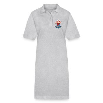 Droit international : Le Groenland donne - Robe polo bio PAIGER Stanley/Stella Femme - gris chiné - Devant