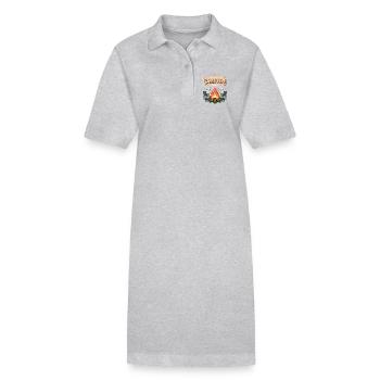 Camping Campfire Marshmallow Everything's Better - Robe polo bio PAIGER Stanley/Stella Femme - gris chiné - Devant
