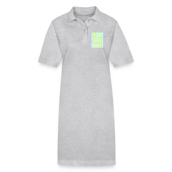 Je ne peux pas parler d’adulte aujourd’hui Drôle de Dicton-Adulte Logo - Robe polo bio PAIGER Stanley/Stella Femme - gris chiné - Devant