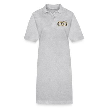 Alliances - Robe polo bio PAIGER Stanley/Stella Femme - gris chiné - Devant