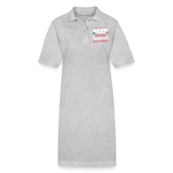 Dart-Werfen Wurfsport Dartspieler - Stanley/Stella Frauen Bio-Polokleid PAIGER - Grau meliert - Vorne