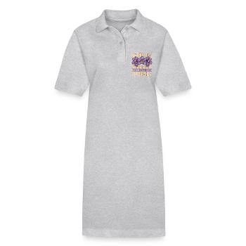 La vie des orchidées où la beauté fleurit et les plantes d’orchidées - Robe polo bio PAIGER Stanley/Stella Femme - gris chiné - Devant