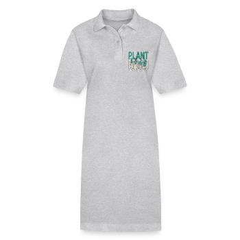 Plantes d’intérieur Plantes Parentalité Jardinage botanique - Robe polo bio PAIGER Stanley/Stella Femme - gris chiné - Devant