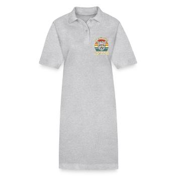 L’élevage porcin Pas de pensées, juste l’élevage porcin - Robe polo bio PAIGER Stanley/Stella Femme - gris chiné - Devant