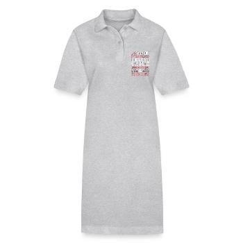 Éleveur de bétail Les vraies princesses ne font pas d’éleveurs - Robe polo bio PAIGER Stanley/Stella Femme - gris chiné - Devant