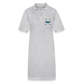 Le football de drumline sera joué avant de jouer du tambour - Robe polo bio PAIGER Stanley/Stella Femme - gris chiné - Devant