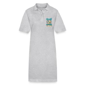 Gravité aérienne et moi respectueusement le yoga aérien - Robe polo bio PAIGER Stanley/Stella Femme - gris chiné - Devant