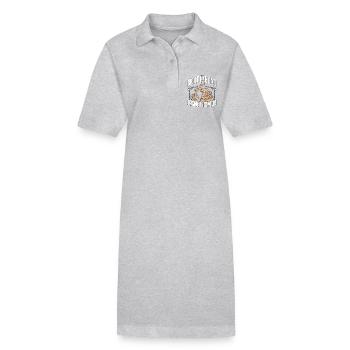 Crane Operator No Coffee Crane Driver Coffee Lover - Stanley/Stella Frauen Bio-Polokleid PAIGER - Grau meliert - Vorne