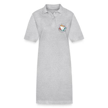 Taekwondo Ma passion Mes arts martiaux mixtes - Robe polo bio PAIGER Stanley/Stella Femme - gris chiné - Devant