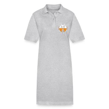 Archéologue Mon problème Ma solution Pictogramme Papa - Robe polo bio PAIGER Stanley/Stella Femme - gris chiné - Devant