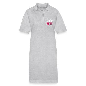 Archéologue Mon problème Mon pictogramme Maman Géologie - Robe polo bio PAIGER Stanley/Stella Femme - gris chiné - Devant