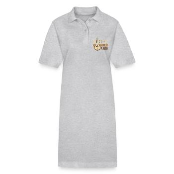 Joueur de mandoline Pas de café Musique folklorique Amateur de café - Robe polo bio PAIGER Stanley/Stella Femme - gris chiné - Devant