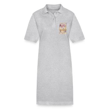Civil Engineer Morning Is Not My Time Engineers - Stanley/Stella PAIGER Organic Women’s Polo Dress - heather grey - Front