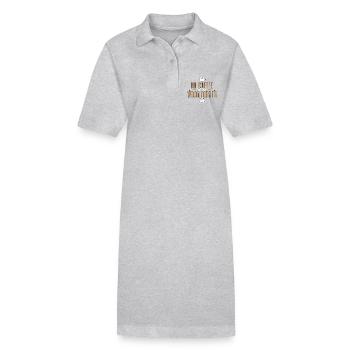 Tourneur sur bois Pas de café Pas de travail du bois Amateur de café - Robe polo bio PAIGER Stanley/Stella Femme - gris chiné - Devant