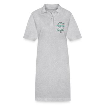 Soignant Une petite histoire Je suis un fier soignant - Robe polo bio PAIGER Stanley/Stella Femme - gris chiné - Devant
