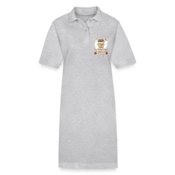 Poker Dice Player No Coffee No Dices Coffee Lover - Stanley/Stella PAIGER Organic Women’s Polo Dress - heather grey - Front