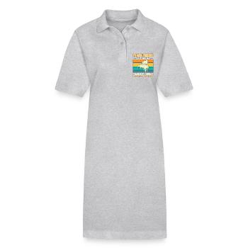 Massothérapeute Le matin n’est pas mon heure Physio - Robe polo bio PAIGER Stanley/Stella Femme - gris chiné - Devant