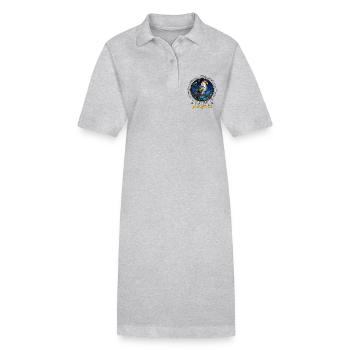 Parrot Bite Everything Even If It's Ornithologist - Stanley/Stella PAIGER Organic Women’s Polo Dress - heather grey - Front