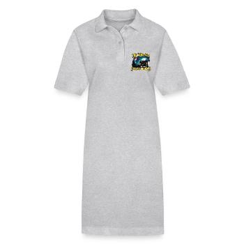 Mon écriture est pleine d’idées de romans Rédactrice de contenu - Robe polo bio PAIGER Stanley/Stella Femme - gris chiné - Devant