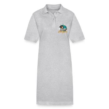 Reading I Read Past My Bedtime Loves Reading Books - Stanley/Stella PAIGER Organic Women’s Polo Dress - heather grey - Front