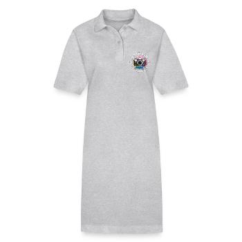 Photographer My Passion My Photographer Cameraman - Stanley/Stella PAIGER Organic Women’s Polo Dress - heather grey - Front