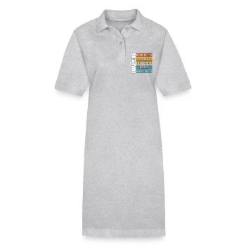 School Psych I Have Needs Psychologist Counseling - Stanley/Stella PAIGER Organic Women’s Polo Dress - heather grey - Front