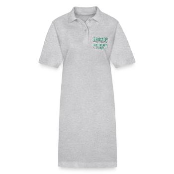 School Psych Behavior Goes Where Psychotherapist - Stanley/Stella PAIGER Organic Women’s Polo Dress - heather grey - Front