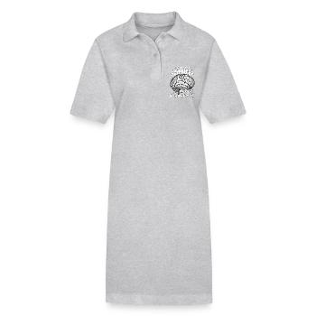 School Psych Juste votre conseiller scolaire moyen - Robe polo bio PAIGER Stanley/Stella Femme - gris chiné - Devant