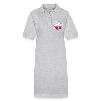 Prof de littérature Mon problème Mon pictogramme Maman Papa - Robe polo bio PAIGER Stanley/Stella Femme - gris chiné - Devant