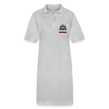 Réceptionniste Une petite histoire Je suis une fière secrétaire - Robe polo bio PAIGER Stanley/Stella Femme - gris chiné - Devant