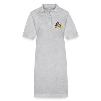 Éducateur en santé publique Promouvoir la conseillère - Robe polo bio PAIGER Stanley/Stella Femme - gris chiné - Devant