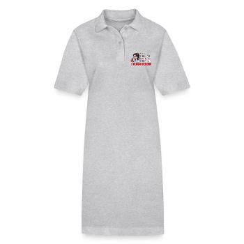 Éducateur en santé Je suis un conseiller en santé J’enseigne - Robe polo bio PAIGER Stanley/Stella Femme - gris chiné - Devant