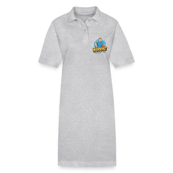 Instructeur d’éducation physique Avertissement Je suis un entraîneur de gym de professeur d’éducation physique - Robe polo bio PAIGER Stanley/Stella Femme - gris chiné - Devant