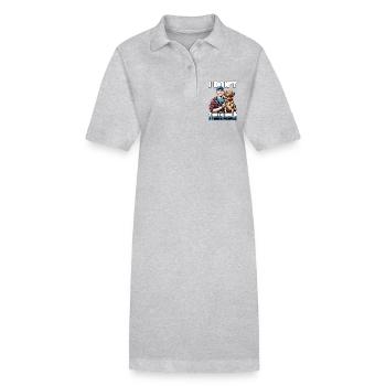 Dresseur de chiens Je ne forme pas de chiens Psychologue animalier - Robe polo bio PAIGER Stanley/Stella Femme - gris chiné - Devant